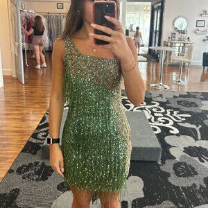 NWT homecoming Primavera Couture 4035 dress sage green women size 0 hoco